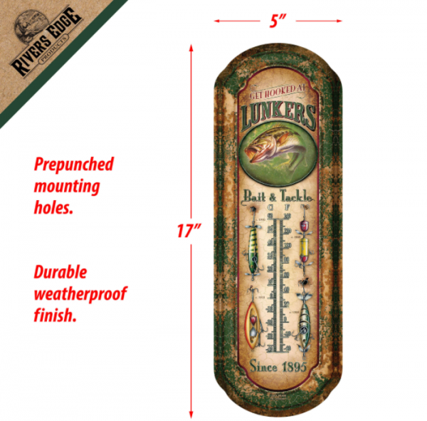 Lunkers Tin Thermometer